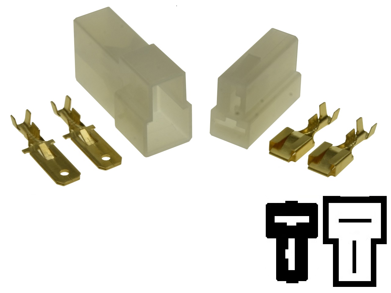 2 poli BMW Aprilia Moto set connettore di alimentazione 2 poli BMW Aprilia Moto set connettore di alimentazione