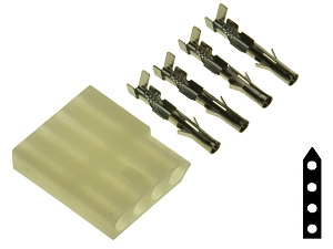 4 poli BMW Aprilia Moto Connettore femmina 4 poli BMW Aprilia Moto Connettore femmina