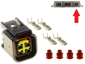 Connettore ECU CDI a 4 poli Connettore ECU CDI a 4 poli