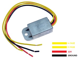 CARR1201 - Raddrizzatore regolatore di tensione universale compatto a 4 vie 75 watt 12v (32800-48720) CARR1201 - Raddrizzatore regolatore di tensione universale compatto a 4 vie 75 watt 12v (32800-48720)