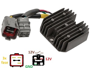 CARR691Griz Yamaha Grizzly 300 - MOSFET Raddrizzatore del regolatore di tensione CARR691Griz Yamaha Grizzly 300 - MOSFET Raddrizzatore del regolatore di tensione