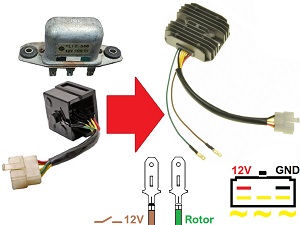 CARR241 - Honda CB MOSFET Raddrizzatore del regolatore di tensione rotor1
