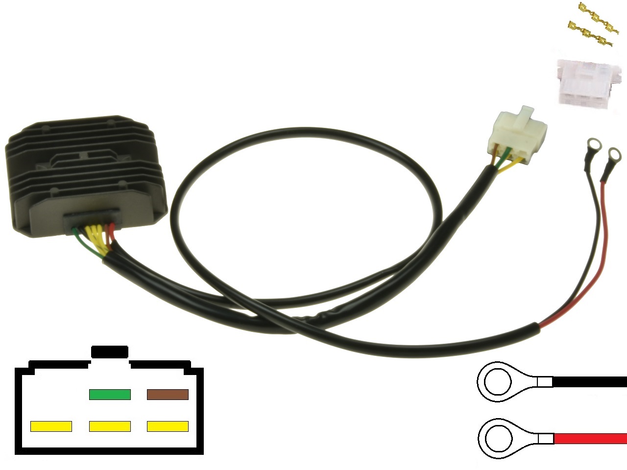 CARR451 - BMW Moto Guzzi MOSFET Raddrizzatore del regolatore di tensione - Rotor-1 CARR451 - BMW Moto Guzzi MOSFET Raddrizzatore del regolatore di tensione - Rotor-1