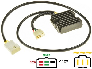 CARR694-X11 Honda CB1100SF X11 X-Eleven MOSFET Raddrizzatore del regolatore di tensione Lithium Ion - 31600-MCC-601