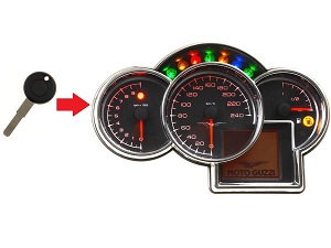 Moto Guzzi 1x transponder key → dashboard