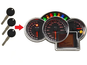 Moto Guzzi 3x transponder key → dashboard