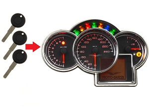 Chip chiave transponder Moto Guzzi programmazione 3x → Cockpit