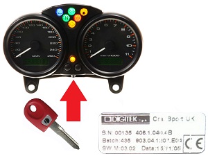 Chip chiave per centralina Ducati x1 → DIGITEK