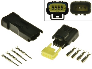 Set connettori diagnostici Ducati 4 poli OBD2 OBDII Set connettori diagnostici Ducati 4 poli OBD2 OBDII