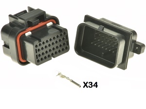Moto Guzzi IAW 34 poli ECU CDI ECM Ducati Monster pozzetto del cruscotto set di connettori per moto Moto Guzzi IAW 34 poli ECU CDI ECM Ducati Monster pozzetto del cruscotto set di connettori per moto