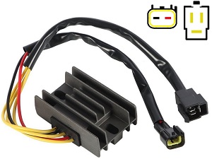 CARR104-DRZ-KLX - Kawasaki KLX400 Suzuki DRZ400 MOSFET Raddrizzatore del regolatore di tensione (21066-S005, 32800-29F00, SH572)