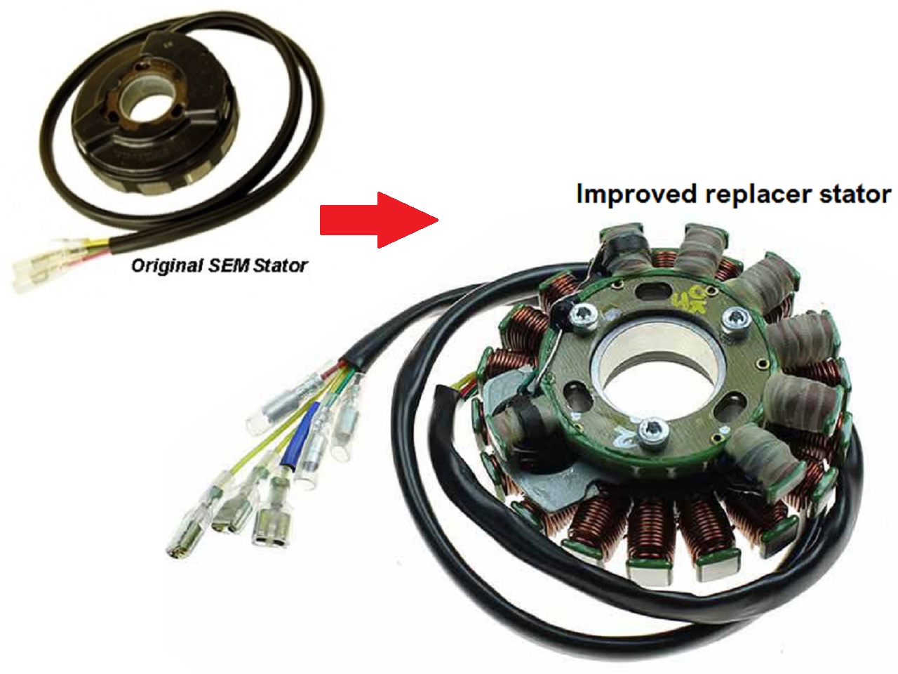 ST5525L - Aprilia 125 KTM 250 300 350 360 380 Husqvarna SEM Illuminazione e statore di accensione - Clicca l'immagine per chiudere