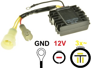 CARR101-DF - MOSFET Suzuki DF40 DF50 Johnson Evinrude 40HP 50 Raddrizzatore del regolatore di tensione Lithium Ion 1999-2010