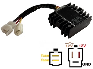 Yamaha XT500 SR250 Exciter MOSFET Regolatore raddrizzatore di tensione (SH222 3Y6-A0) Yamaha XT500 SR250 Exciter MOSFET Regolatore raddrizzatore di tensione (SH222 3Y6-A0)