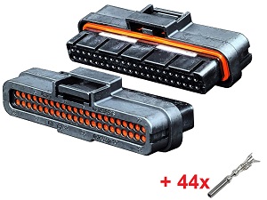 MoYamaha 44 pole, 44 way marine motorbike connector female + 44 pins to Guzzi IAW 26 poli ECU CDI ECM Ducati Monster pozzetto de