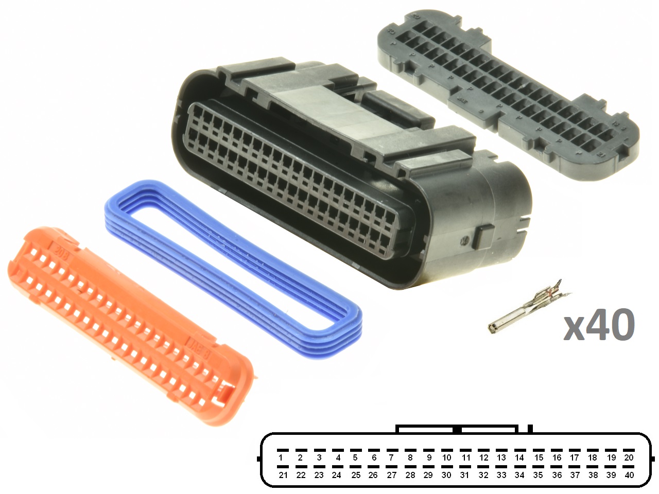 Kawasaki Suzuki Yamaha 40 poli ECU CDI ECM di connettori per moto