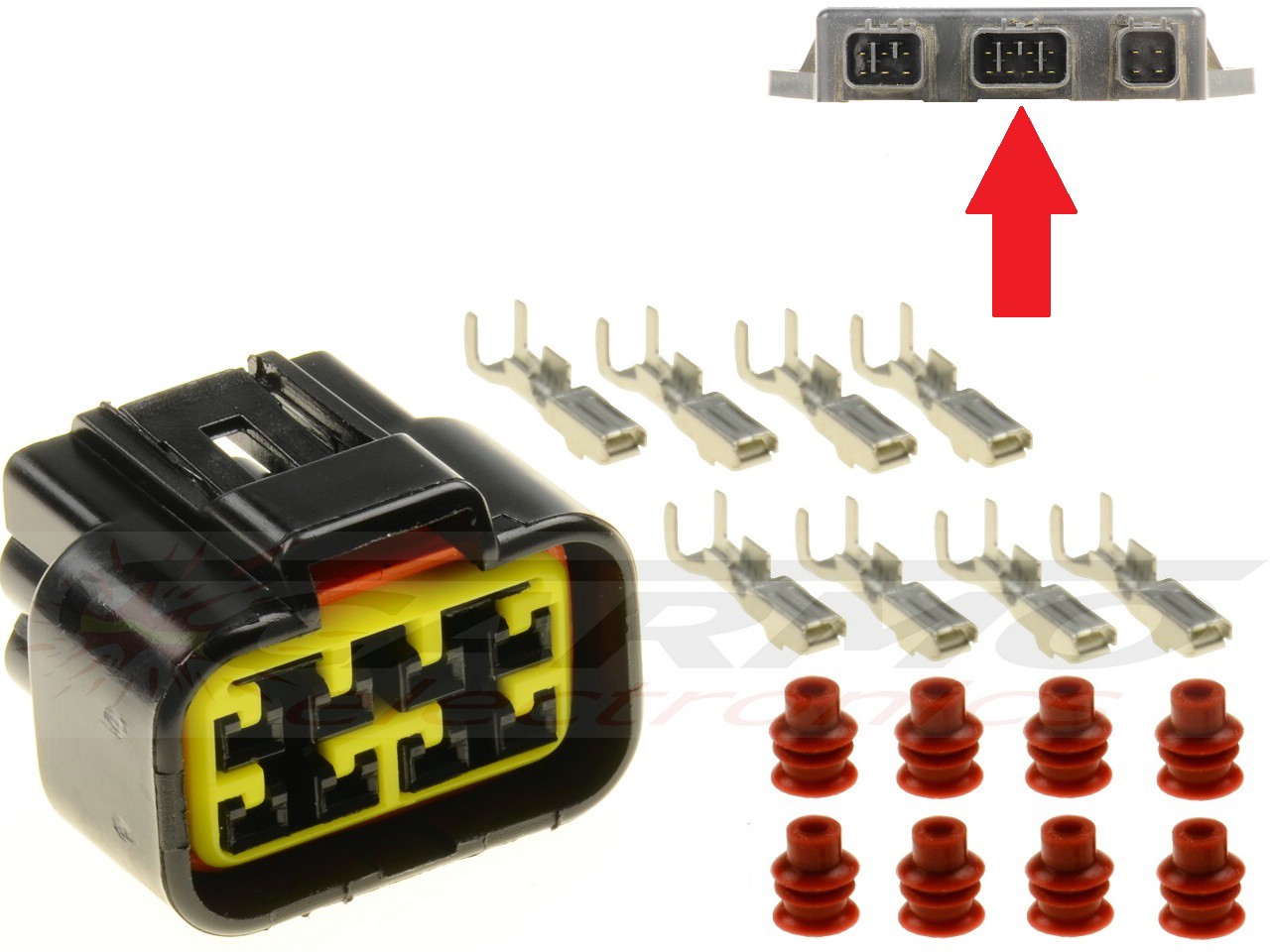 Connettore ECU CDI a 8 poli per la moto - Clicca l'immagine per chiudere