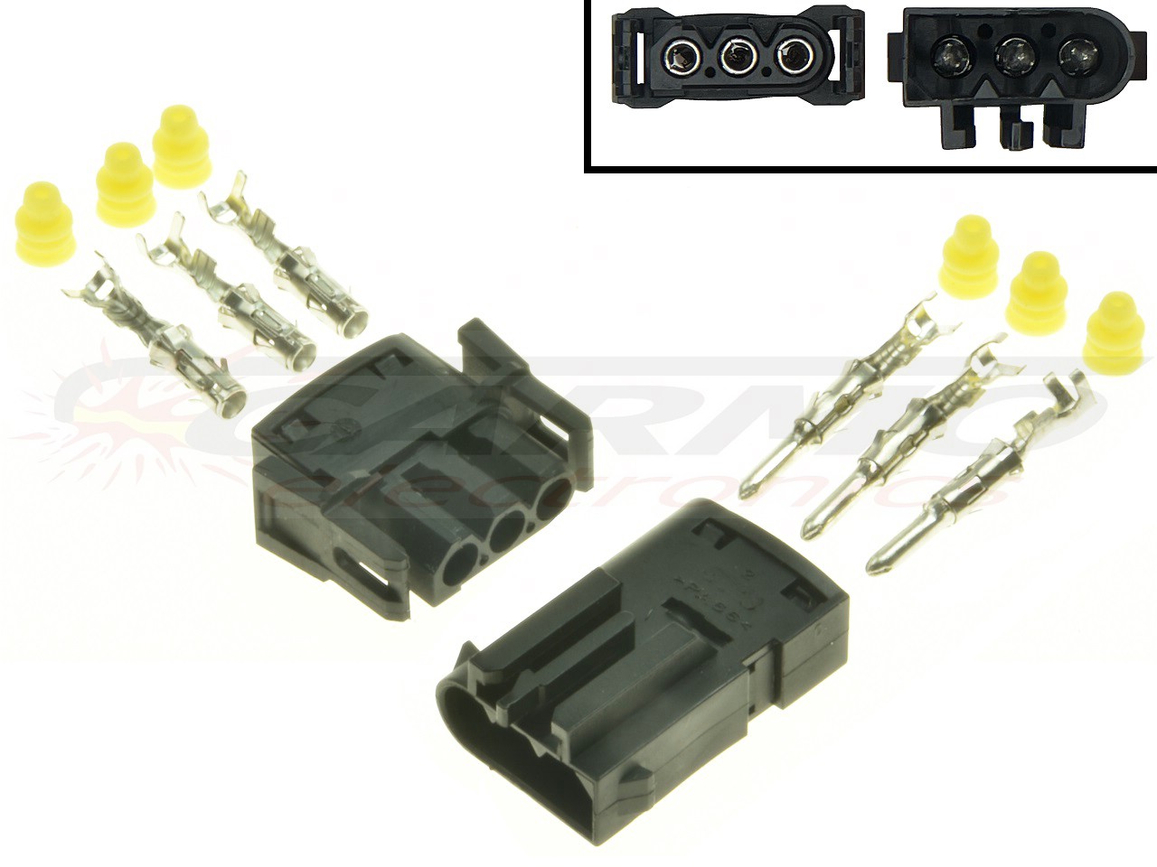 BMW C400 F650 F700 F800 connettore del raddrizzatore del regolatore di tensione set (AMP 1-828817-1, BMW 1378114, PA66) - Clicca l'immagine per chiudere