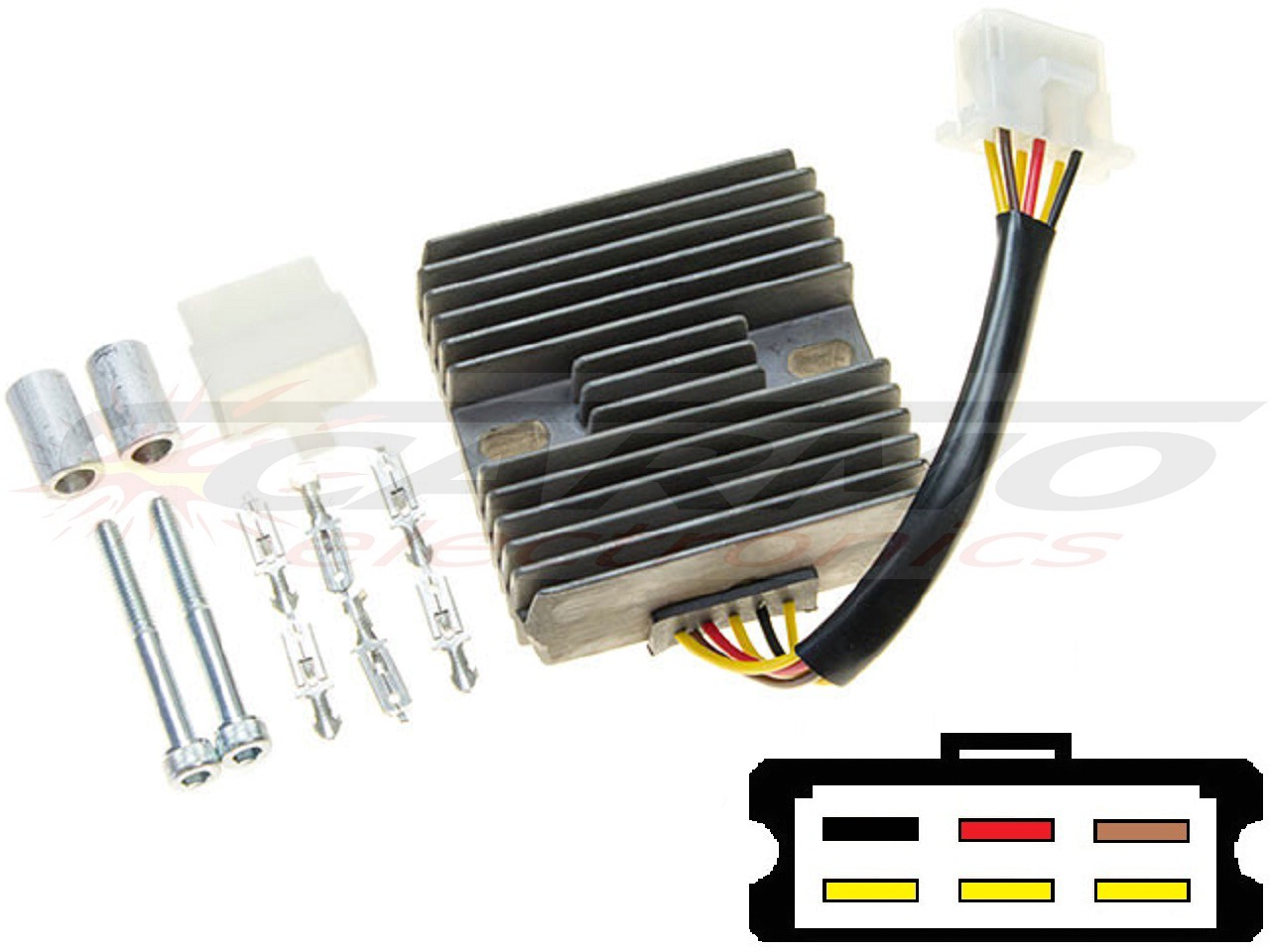 CARR151 - Kawasaki EN500 GPZ500 MOSFET Raddrizzatore del regolatore di tensione SH530-12 - Clicca l'immagine per chiudere