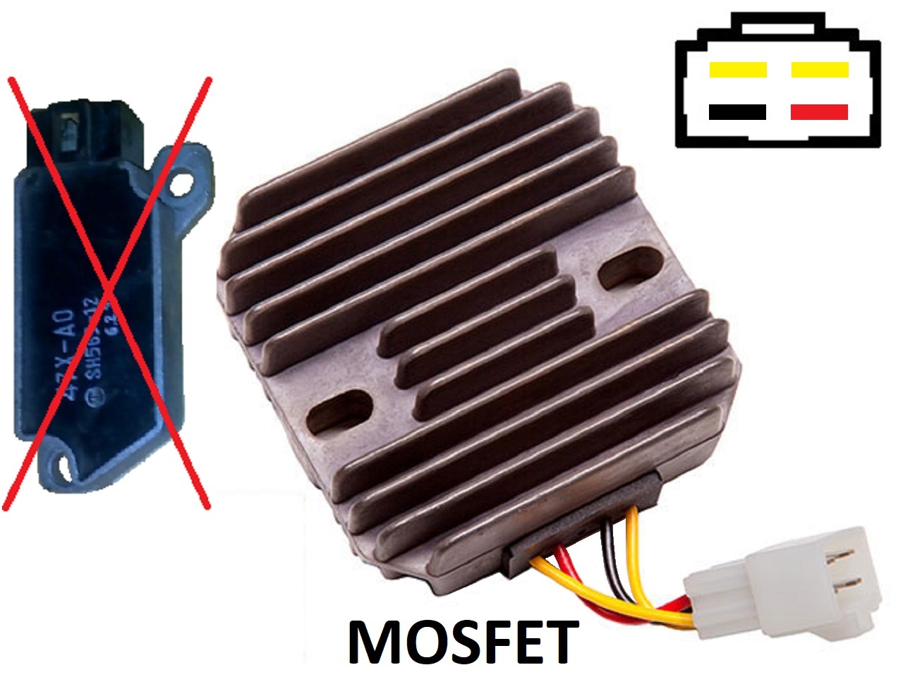 CARR421 - Yamaha 2 fase MOSFET Raddrizzatore del regolatore di tensione - Clicca l'immagine per chiudere