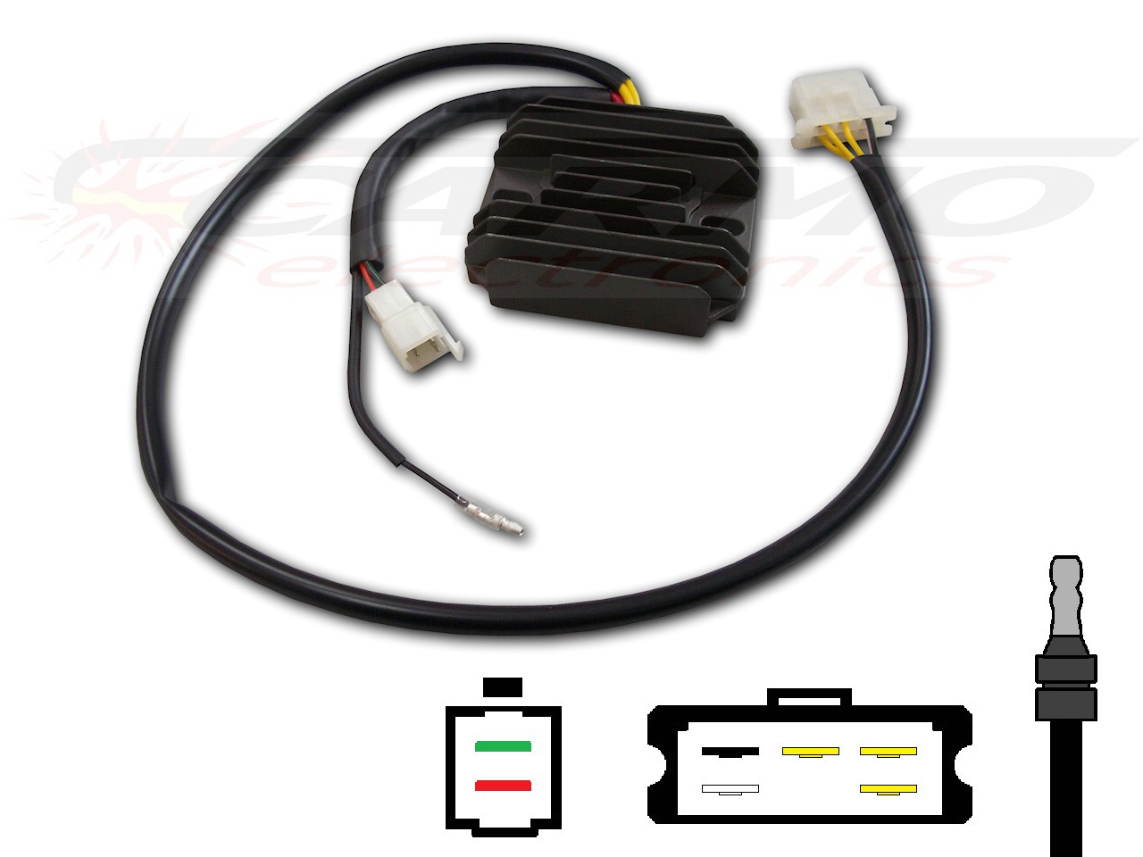 CARR871 Honda CBR1000F Hurricane MOSFET Raddrizzatore del regolatore di tensione (31600-MM5-000, SH236C-12) - Clicca l'immagine per chiudere