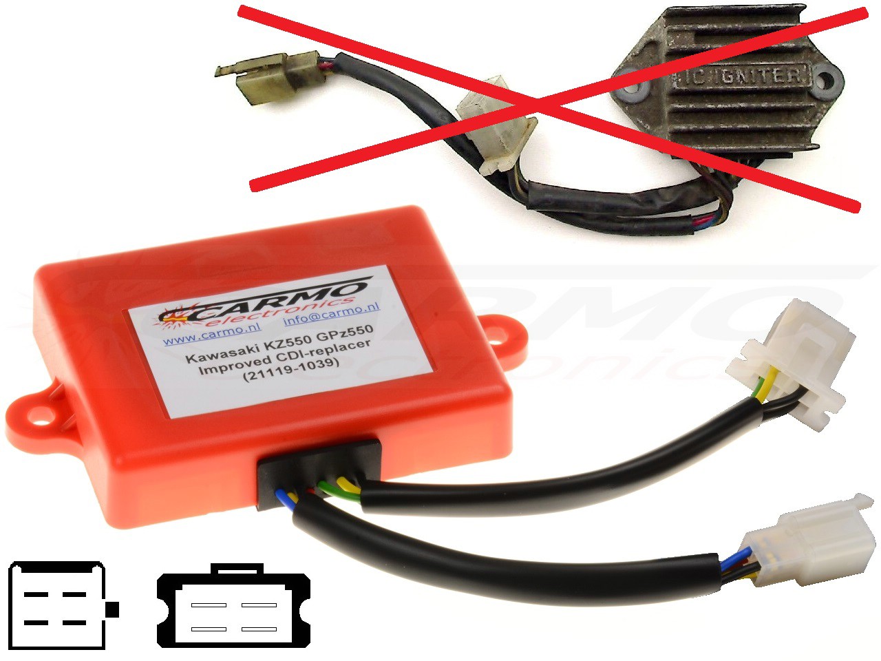 Kawasaki KZ550 ZR550 ZR400 CDI IC IGNITER 21119-1039 computer - Clicca l'immagine per chiudere