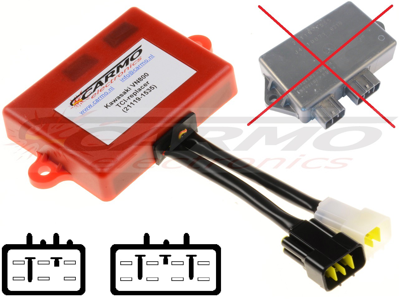 Kawasaki VN800 Drifter improved ECU ECM CDI contro (21119-1535, J4T10071) - Clicca l'immagine per chiudere