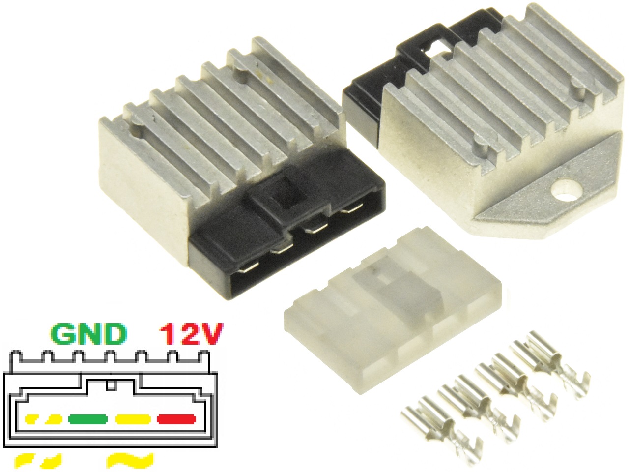 Shindengen SH653-12, SH635-12, SH610-12, SH636A-12, SH580-12 Raddrizzatore del regolatore di tensione + controtappo completo - Clicca l'immagine per chiudere