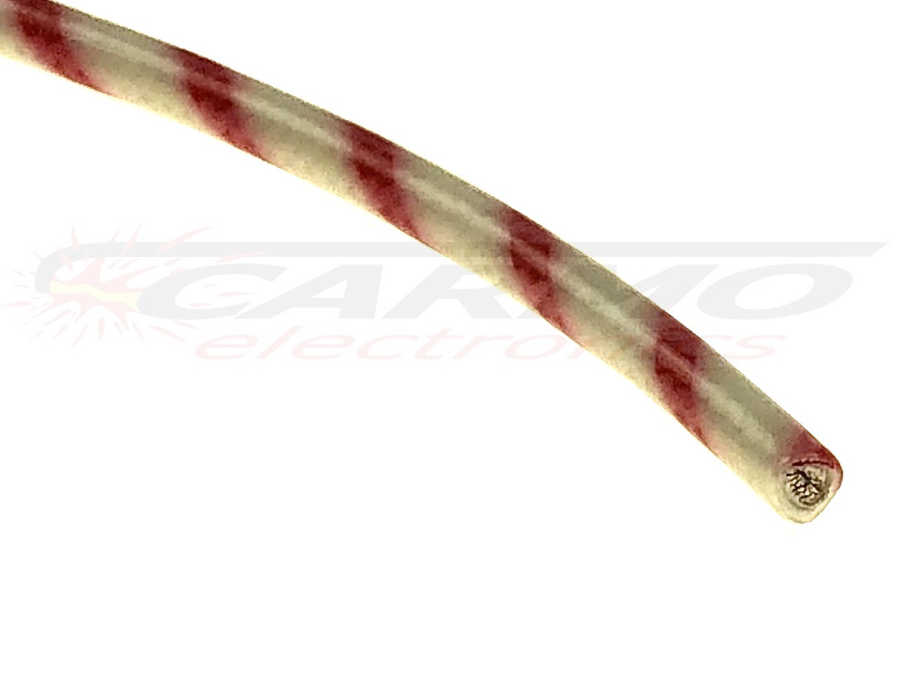 Automotive alternator wire 2.50mm2 / AWG 14 (rosso/bianco) - Clicca l'immagine per chiudere