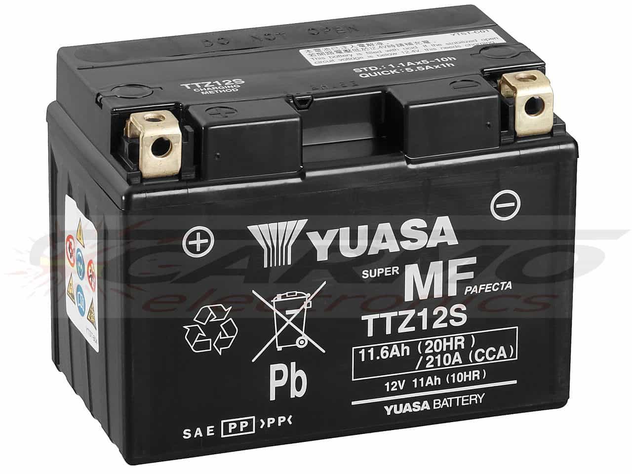 Yuasa TTZ12S accu inclusief accuzuur - Clicca l'immagine per chiudere