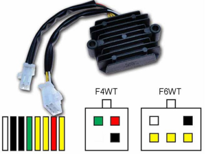 CARR191 - Honda CB CBX MOSFET Raddrizzatore del regolatore di tensione (SH236-12, SH236A-12, SH255A-12)