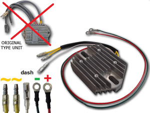 CARR511 - Ducati Moto Guzzi 2 fase MOSFET Raddrizzatore del regolatore di tensione